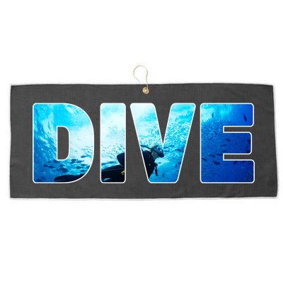 Scuba Diving Ocean Large Microfiber Waffle Golf Towel