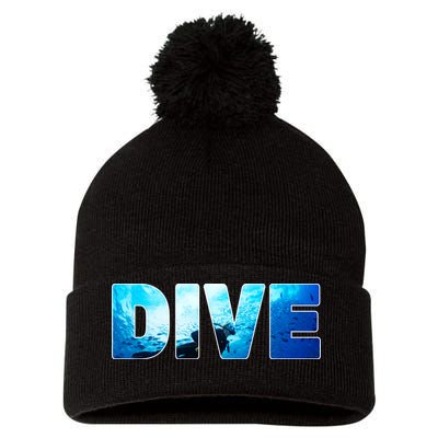 Scuba Diving Ocean Pom Pom 12in Knit Beanie