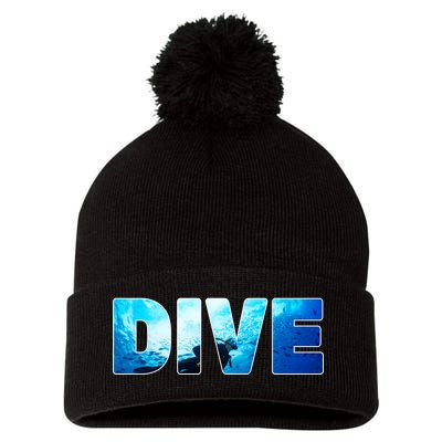 Scuba Diving Ocean Pom Pom 12in Knit Beanie