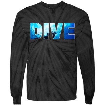 Scuba Diving Ocean Tie-Dye Long Sleeve Shirt