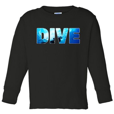 Scuba Diving Ocean Toddler Long Sleeve Shirt