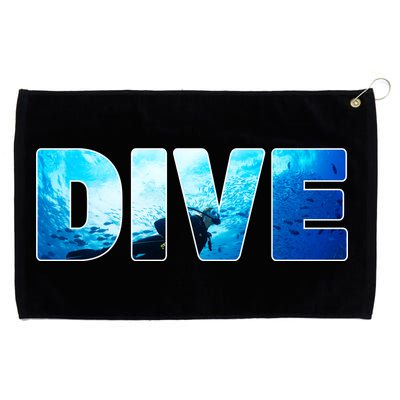 Scuba Diving Ocean Grommeted Golf Towel