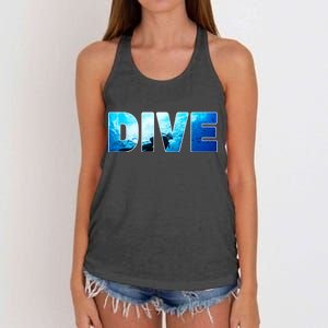 Scuba Diving Ocean Women's Knotted Racerback Tank