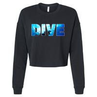 Scuba Diving Ocean Cropped Pullover Crew