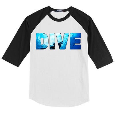 Scuba Diving Ocean Kids Colorblock Raglan Jersey