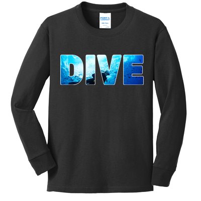 Scuba Diving Ocean Kids Long Sleeve Shirt