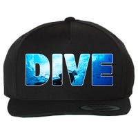 Scuba Diving Ocean Wool Snapback Cap