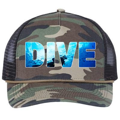 Scuba Diving Ocean Retro Rope Trucker Hat Cap