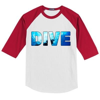 Scuba Diving Ocean Kids Colorblock Raglan Jersey