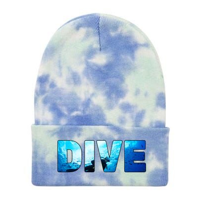 Scuba Diving Ocean Tie Dye 12in Knit Beanie