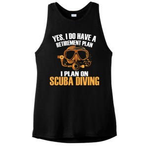 Scuba Diving Retirement Plan Ladies PosiCharge Tri-Blend Wicking Tank