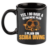 Scuba Diving Retirement Plan 11oz C Handle Ceramic Mug
