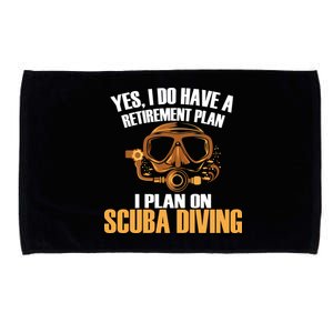 Scuba Diving Retirement Plan Microfiber Hand Towel