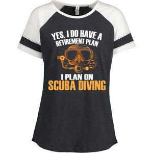 Scuba Diving Retirement Plan Enza Ladies Jersey Colorblock Tee