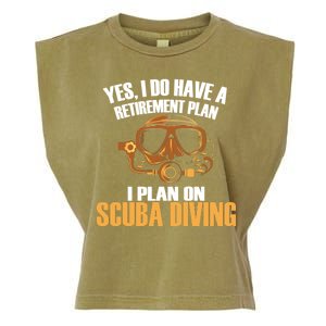 Scuba Diving Retirement Plan Garment-Dyed Women's Muscle Tee