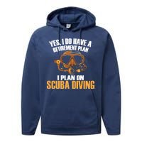 Scuba Diving Retirement Plan Performance Fleece Hoodie