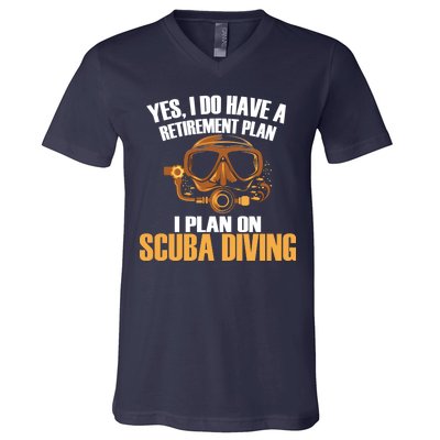 Scuba Diving Retirement Plan V-Neck T-Shirt