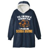 Scuba Diving Retirement Plan Hooded Wearable Blanket