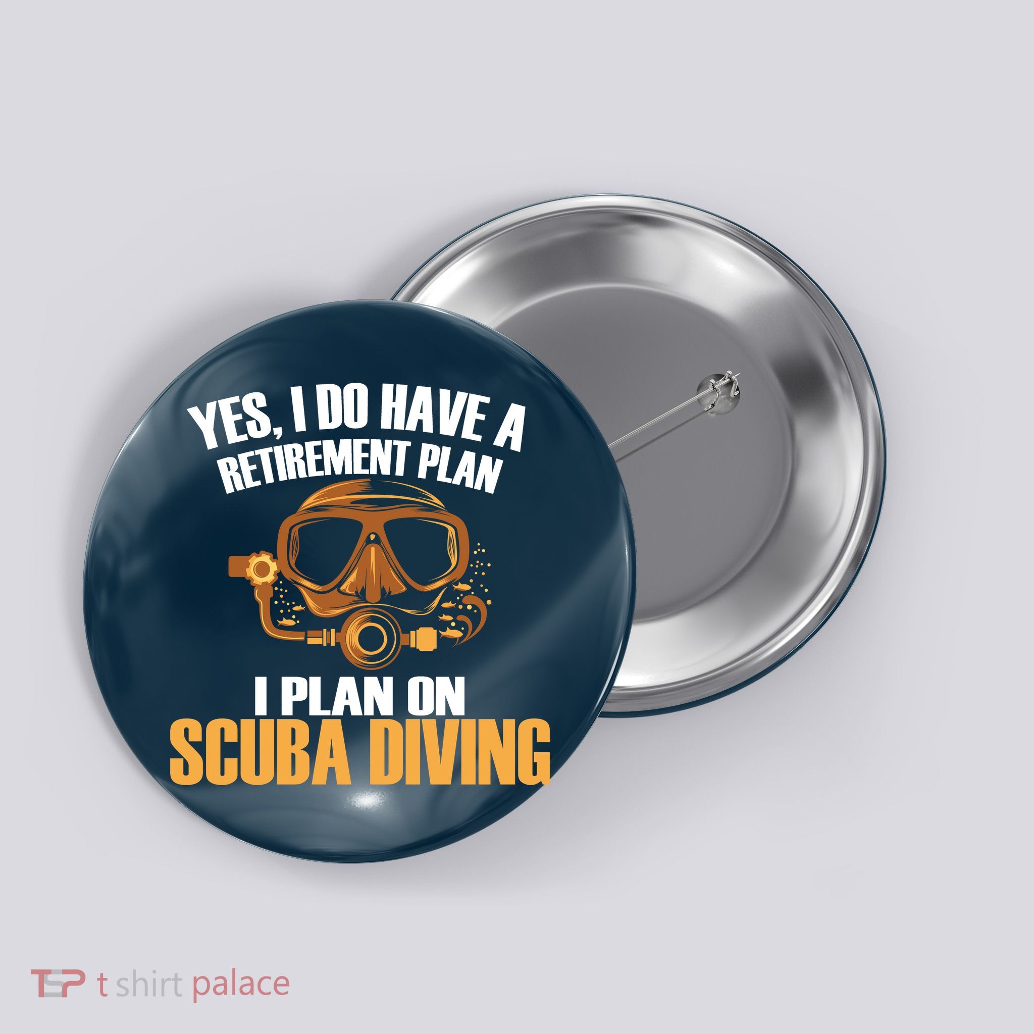 Scuba Diving Retirement Plan Button