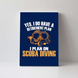 Scuba Diving Retirement Plan Canvas