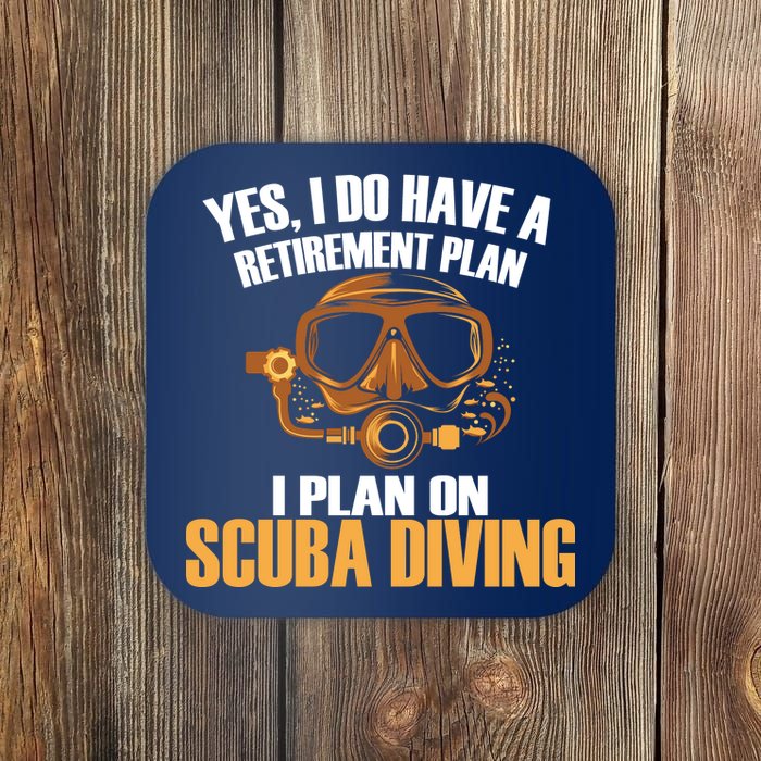 Scuba Diving Retirement Plan Coaster