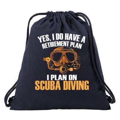 Scuba Diving Retirement Plan Drawstring Bag