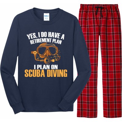 Scuba Diving Retirement Plan Long Sleeve Pajama Set