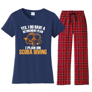 Scuba Diving Retirement Plan Women's Flannel Pajama Set