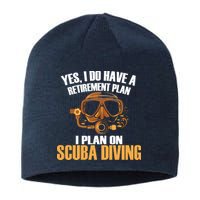 Scuba Diving Retirement Plan Sustainable Beanie