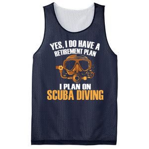 Scuba Diving Retirement Plan Mesh Reversible Basketball Jersey Tank