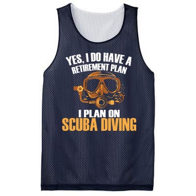 Scuba Diving Retirement Plan Mesh Reversible Basketball Jersey Tank