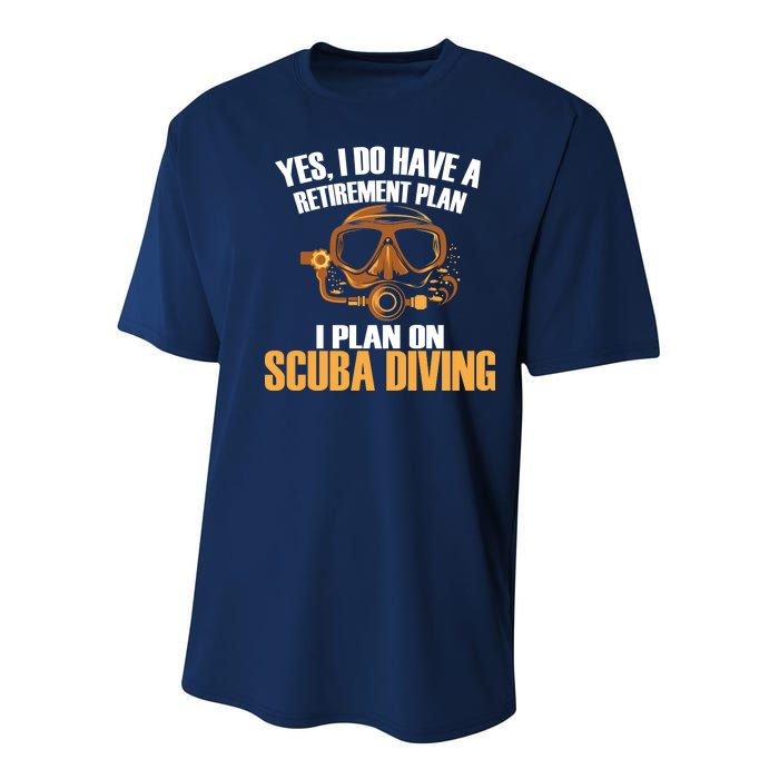 Scuba Diving Retirement Plan Youth Performance Sprint T-Shirt