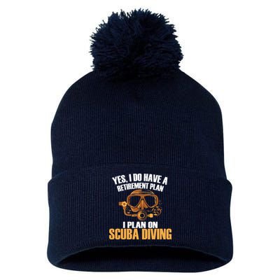 Scuba Diving Retirement Plan Pom Pom 12in Knit Beanie