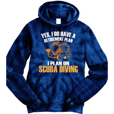 Scuba Diving Retirement Plan Tie Dye Hoodie