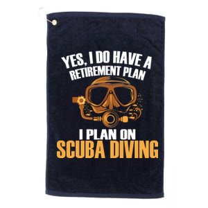 Scuba Diving Retirement Plan Platinum Collection Golf Towel