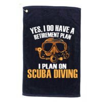 Scuba Diving Retirement Plan Platinum Collection Golf Towel