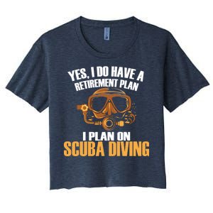 Scuba Diving Retirement Plan Women's Crop Top Tee