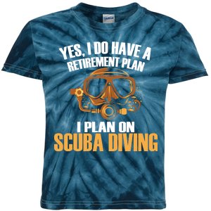 Scuba Diving Retirement Plan Kids Tie-Dye T-Shirt