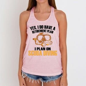 Scuba Diving Retirement Plan Women's Knotted Racerback Tank