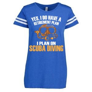 Scuba Diving Retirement Plan Enza Ladies Jersey Football T-Shirt