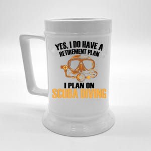 Scuba Diving Retirement Plan Beer Stein