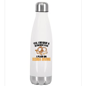 Scuba Diving Retirement Plan Stainless Steel Insulated Water Bottle