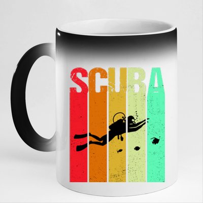 Scuba Retro 11oz Black Color Changing Mug