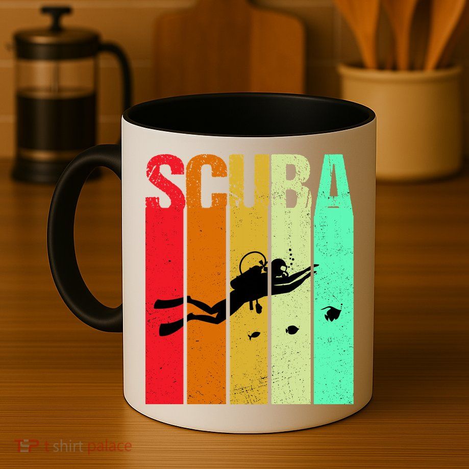 Scuba Retro Mug
