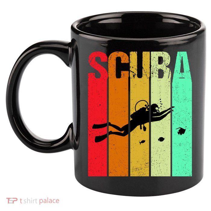 Scuba Retro 11oz C Handle Ceramic Mug