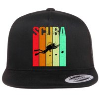 Scuba Retro Flat Bill Trucker Hat