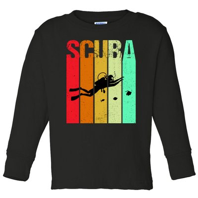 Scuba Retro Toddler Long Sleeve Shirt