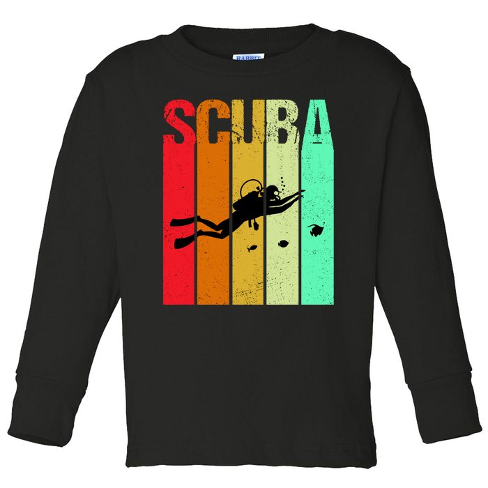 Scuba Retro Toddler Long Sleeve Shirt