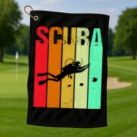 Scuba Retro Golf Towel