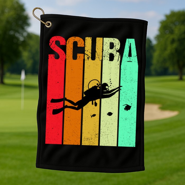 Scuba Retro Golf Towel